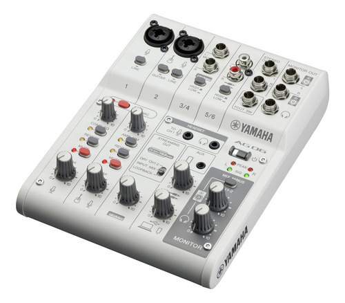 Mezcladora Audio Yamaha Ag06mk2w 6 Canales Live Streaming Ms