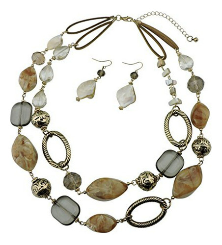 Collar - Bocar 2 Strand Statement Choker Shell Necklace And 