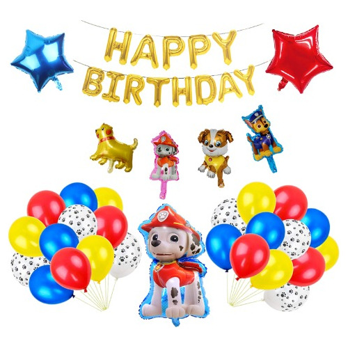 Globos De Paw Patrol Pack Completo 