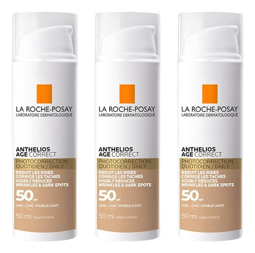 Combo X3 La Roche Posay Anthelios Fps 50 Age Con Color 50 Ml