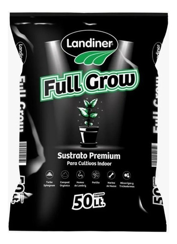 Landiner Sustrato Full Grow 50 L cultivo indoor y exterior con micorrizas y trichoderma