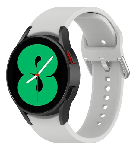 Correa De Reloj De Silicona Gris Plateada Para Samsung Galax