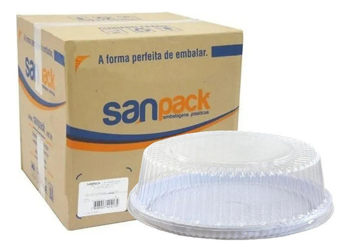 Embalagem Pet Torta Média Tampa Média Sanpack S-56 Brm C/50