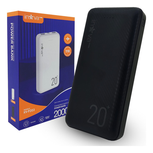 Carregador Inova Kv-p203 Usb Portátil Com Cabo Carregamento