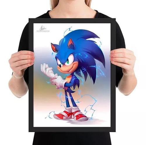 Quadro Decorativo Poster Desenho Sonic Mania Game Infantil 5