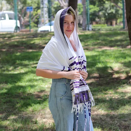 Mantón De Oración Halleluyah Tallit De Israel - Nombre De...