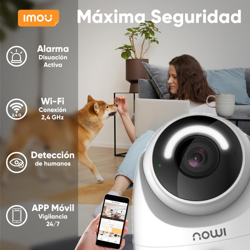 Imou Cámaraturret Ip Wifi 2mp T26en-plus-32 Con Microsd 32gb Y Letrero Disuasivo Sirena Integrada Led De Alta Potencia Microfono Integrado Audio Bidereccional Detección De Humanos Ir 30m T26en Ip67