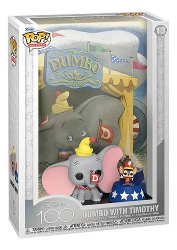 Pôster da Funko Pop Movies Dumbo com Timothy 13 100th Disney