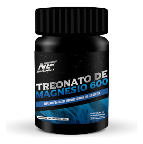 Treonato De Magnesio Sin Tacc X 100 Cap 600 Mg Nitro Fuel