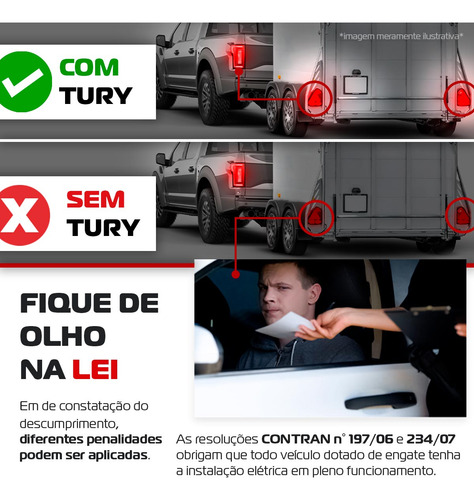 Módulo Iluminação De Engate Carretinha Sentra 19 20 21 22 23
