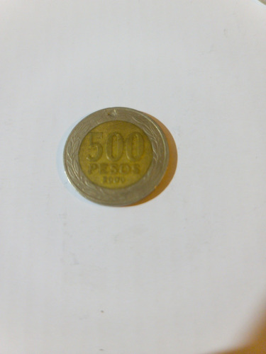 2 Monedas 500 Pesos Chile Año 2000 1 Sola Cara