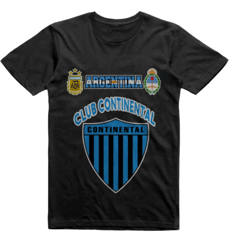 Remera Infantil Negra Club Continental Tucuman