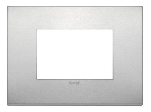 Placa 3 Modulos Centrales Classic Aluminio Arke  Vimar