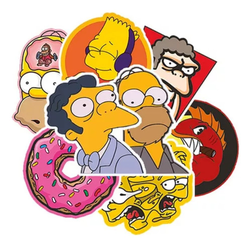Calcos, Stickers, Etiquetas Adhesivas De Los Simpsons X 20 U