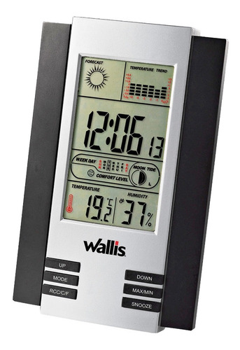 Estación Climatológica Con Hora, Alarma Y Calendario Wallis