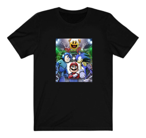 Playeras De Videojuegos Mario Bros Sonic Pacman