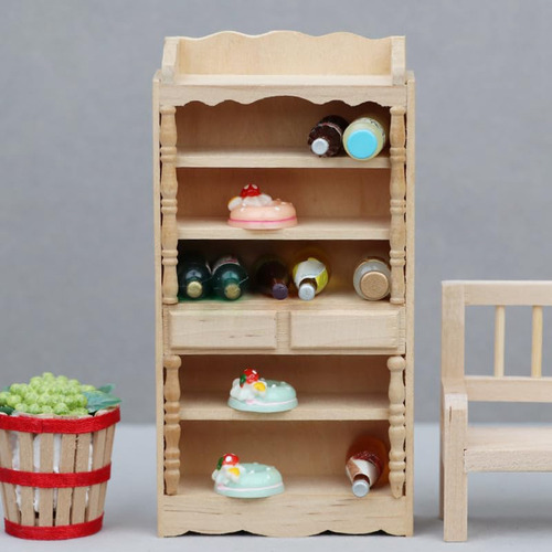 Librería Clásica En Miniatura De Madera Expositora De Madera