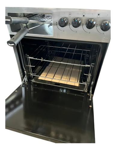 Cocina Ciega A Gas 2 Hornallas Plancha Y Tostador De Paolo Color Plateado