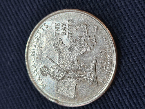 Moneda De Un Cuarto De Dolar Massachusetts 2000 (Usado)
