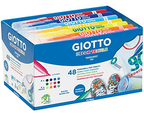 Giotto Decor Rotuladores De Pintura Para Tela Textil, Paquet