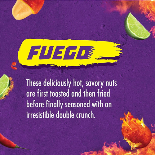 Takis Hot Nuts Fuego Cacahuetes Dobles Crujientes, Pimiento
