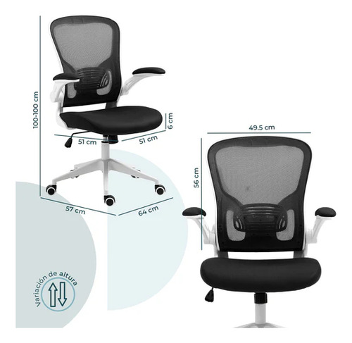 Silla Ejecutiva Vest W Con Soporte Lumbar De Tela Mesh