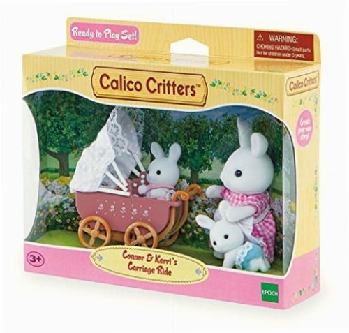 Calico Critters Connor Ternurines Mamá Conejo Carriola Bebé