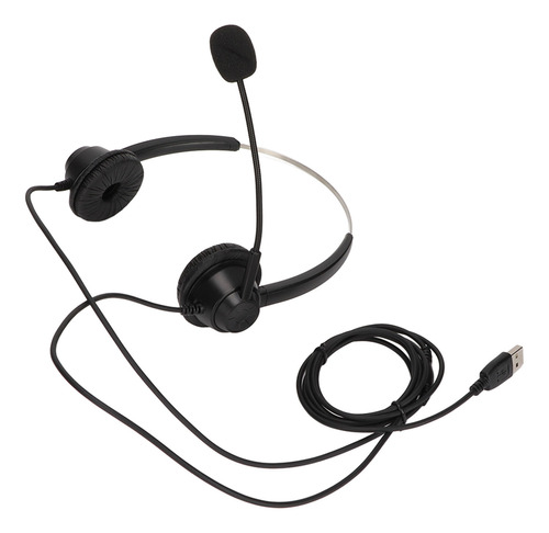 Auriculares H360dusb De Doble Cara Negros Con Ajuste De Volu