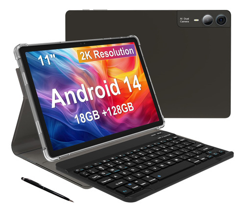 Tablet Braiuen De 11 Pulgadas Con Pantalla Android 14 2k, 18
