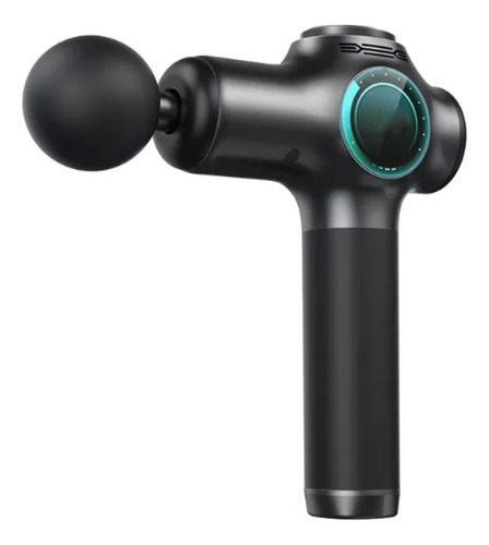 Masajeador Pistola Pro Niveles + Lcd + 8 Cabezales Color Negro