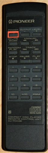 Control Remoto Para Reproductor De Cd Pioneer Original 