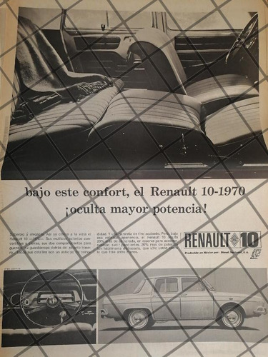 Cartel Retro Autos Renault 10. T Poster 1969