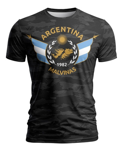 Imagen 1 de 2 de Remera Argentina Malvinas Mod 25