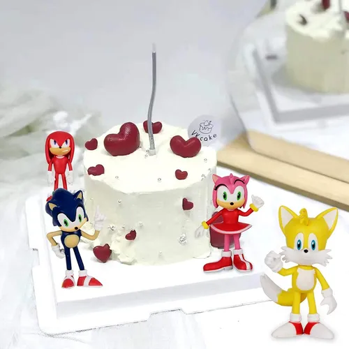 Sonic The Hedgehog - cifras de acción de Sonic, nudillos, colas, Amy y el  malvado Dr.Eggman. Decoración para tartas de cumpleaños, juguetes para  niños. : : Juguetes y Juegos