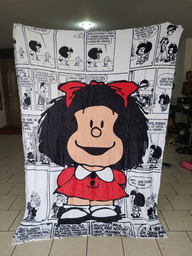 Cobija/manta Mafalda 160cmx180cm Piel De Conejo Bolsa 