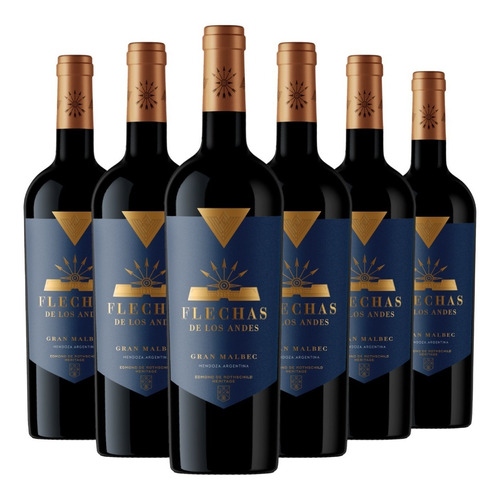 Vino Flechas De Los Andes Gran Malbec Caja X 6 X 750ml.