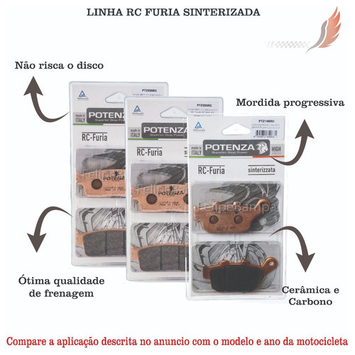 Pastilha Freio Diant + Tras Honda Cbr650f Cbr 650f 2014-2018