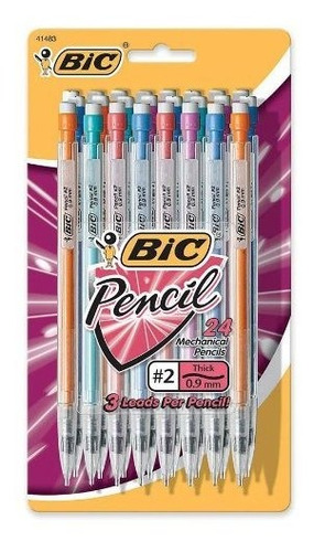 Lápices Mecánicos Bic Con Barriles De Colores, 0,9 Mm, Surti