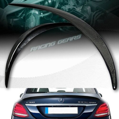 Real Carbon Fiber Rear Trunk Duck Spoiler Fit 15-21 Merc Mmi