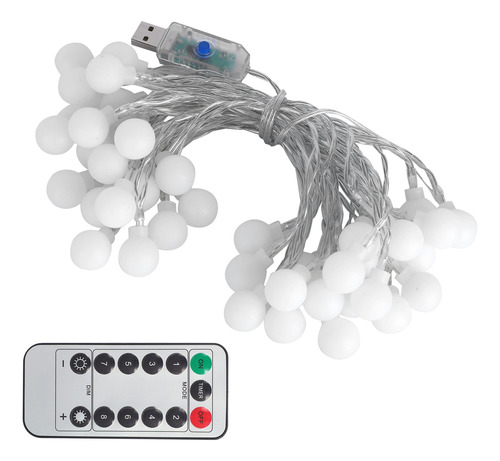 Cadena De 40 Luces Led En Forma De Bola Con Forma De Globo,