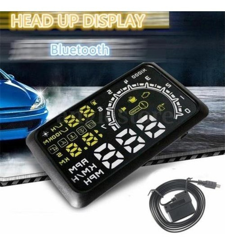 Imagen 2 de 6 de Cabeza De Hud Obd2 Ii Coche Universal 5.5 Sistema De Alerta