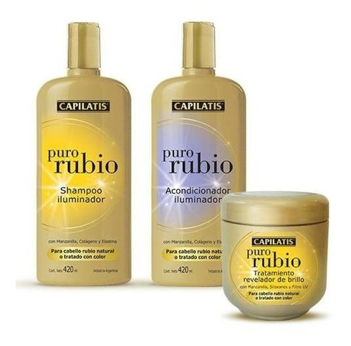 Capilatis Rubios Set Shampoo + Acondicionador + Tratamiento