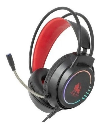 Audífonos Gamer Nbhg-kimera Rojo Headphones Necnon 3.5m /vc Color de la luz RBG