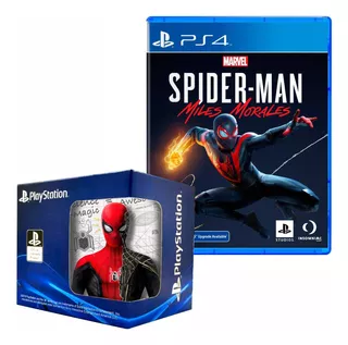 Marvel Spiderman Miles Morales Playstation4 Y Taza 2