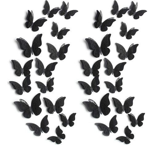 120 Piezas De Decoración De Pared De Mariposas En Capas 3d, 