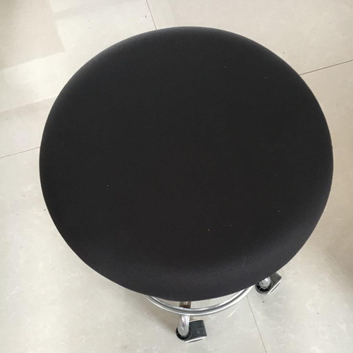 Taburete Elástico Fundas Para Taburetes Circulares Negro