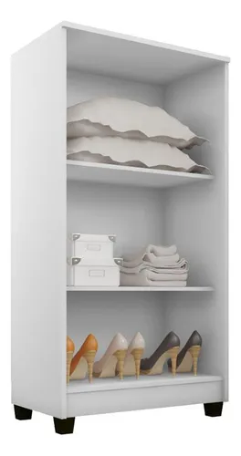 Armario de habitación multiusos Sergipe de color blanco brillante - Incorplac