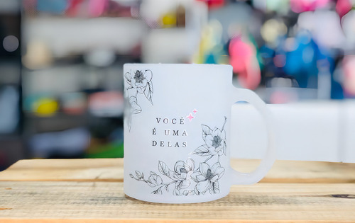 Caneca De Vidro Diamond Frases Amigas - Pessoas Especiais