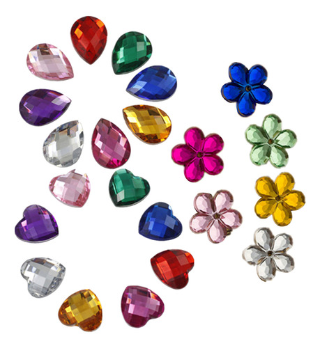300 Gemas De Diamantes De Imitación Acrílicos De Colores Mez