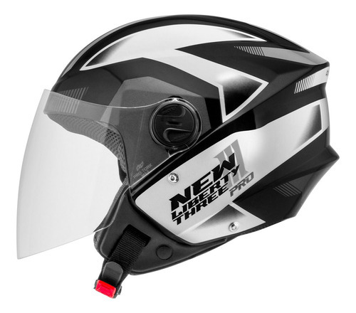 Capacete Moto Aberto Pro Tork New Liberty 3 Pro Brilhante Cor Cinza Tamanho do capacete 60